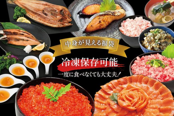 豪華 海鮮福袋 全10種 [カネダイ 宮城県 気仙沼市 20565836] 海鮮 魚介類 福袋 いくら ホタテ カニ かに ズワイガニ フカヒレ サーモン 魚介 魚 詰め合わせ 冷凍