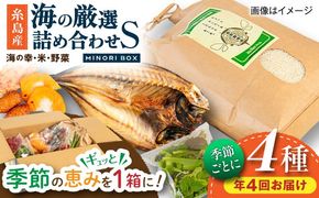 【全4回定期便 令和7年産新米】糸島産 魚 米 野菜 果物 厳選詰め合わせ MINORI BOX Sサイズ【季節ごとに年4回お届け】　糸島市 / emma.Inc / 米 魚 野菜 詰め合わせ[AOP004] 米 こめ 魚 さかな 野菜 やさい 糸島 詰め合わせ MINORI 定期便