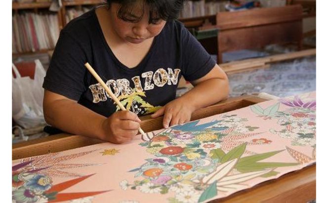 新潟県伝統工芸品「十日町友禅」最高級手描友禅振袖 着物 ファッション 女性 レディース 西陣織 袋帯 長襦袢 重衿 帯締 帯揚 草履バック 衣料 人気 おすすめ 送料無料 