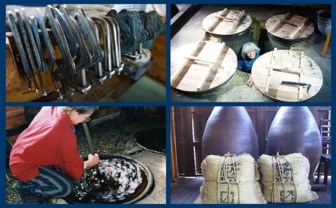 天然藍染 渦まき柄板締め絞りタペストリー JH009