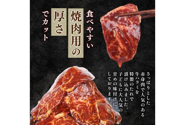 【選べる内容量】 牛ハラミ たれ漬け 約400g～2kg 訳あり 数量限定 牛肉 焼肉 焼き肉 BBQ バーベキュー ハラミ肉 タレ漬けハラミ 小分け 【(有)山重食肉】（室戸海洋深層水塩使用）