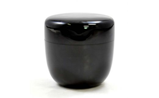 山中塗 2.4大棗 黒 切合口 木製 漆塗り 大棗 器 稽古用 普段使い 桐箱入 天然木 漆塗 山中木製漆器 伝統工芸 工芸品 国産 日本製 F6P-0907