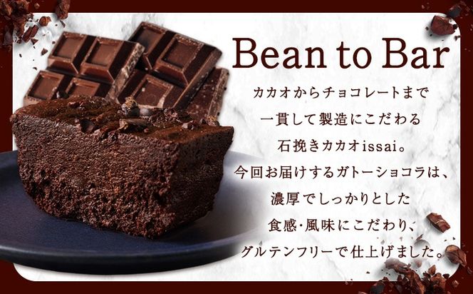 石挽きガトーショコラ１本 石挽きカカオissai 《30日以内に出荷予定(土日祝除く)》岡山県 矢掛町 チョコレート ガトーショコラ カカオ---osy_ficigc_30d_24_14500_1---