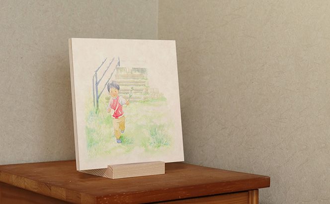 センテンヤアートパネル　『えものがたり』−花どうぞ− 絵画 和紙 印刷 木製パネル シンプル 洋風 和風 