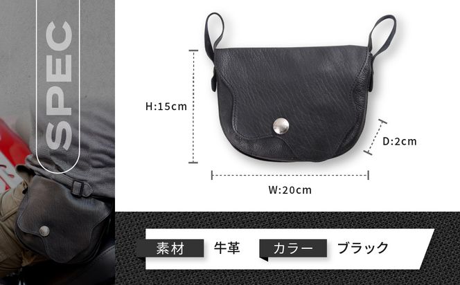 【デグナー】レザーサブポケットバッグ  [W-104] ブラック｜京都 バイクギア 人気ブランド レザーアイテム［ レザーサブバッグ ウェストポーチ スタイリッシュ 人気 おすすめ バッグ 鞄 かばん 革 レザー ツーリング ライダー バイカー バイク お取り寄せ 通販 送料無料 ふるさと納税 ］ 261009_A-JR155VC01