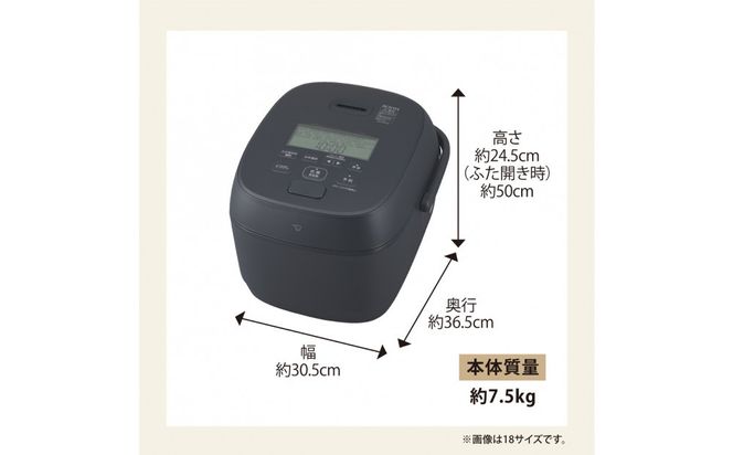 象印 圧力IH炊飯ジャー 1升炊き ( 炊飯器 ) 「 極め炊き 」 NWWD18-BA ブラック 272183_AK92