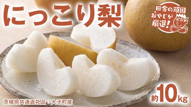にっこり梨 約10kg 【2026年10月より発送開始】（茨城県共通返礼品 [梨]：大子町産）田舎の頑固おやじが厳選！ 梨 なし ナシ 果物 フルーツ 茨城県産 [BI431-NT]