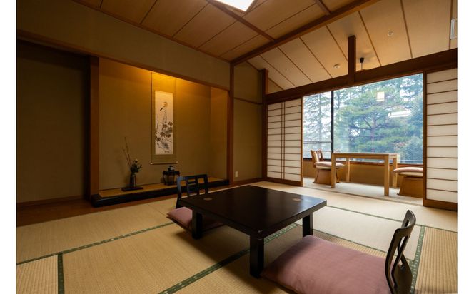 辰口温泉 まつさき【瑞雲棟 標準室】1泊2食付きペア宿泊券（2名様分） ユニットバス付（和室） 172111_AB005
