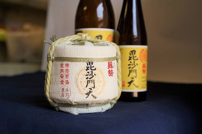 【おうちで鏡開き気分】清酒曻勢 "毘沙門天" ミニ樽300ml【願掛け用絵馬付き】日本酒 兵庫県産山田錦 純米　H020-030