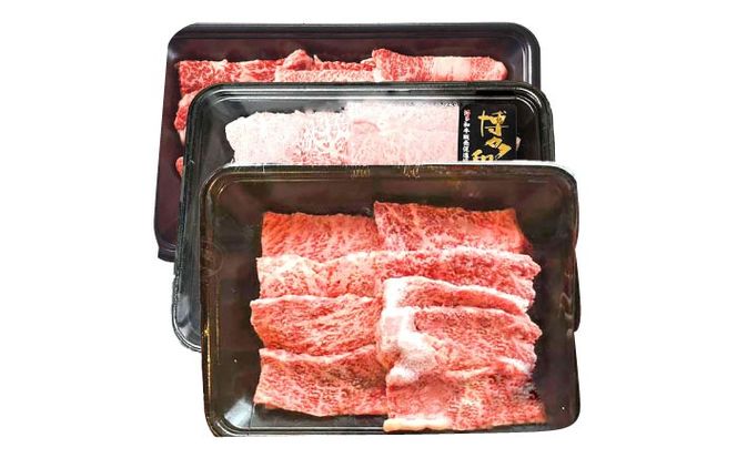 【A4〜A5】国産牛 焼肉用3種盛りセット 合計530g 《築上町》【株式会社ゼロプラス】 博多和牛 肉 牛肉 人気 おすすめ[ABDD084]