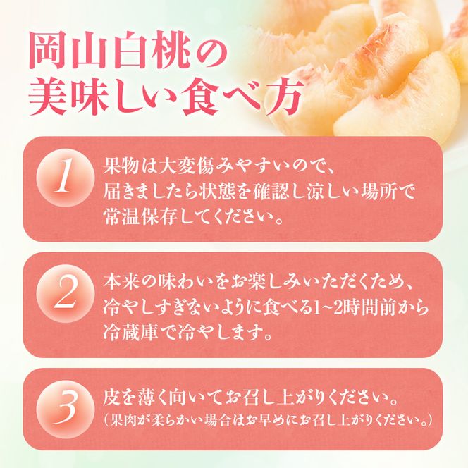 【2026年先行受付】 白桃 特秀 ロイヤル 大玉 晩生品種 約4kg(8～15玉) 岡山県産 桃 もも モモ 御中元 ギフト 御礼 プレゼント 御礼 御祝 御供 果物 くだもの フルーツ
