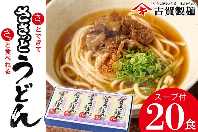 さっとできてさっと食べられる ささっとうどん 10入【うどん 乾麺 佐賀県産 簡単】(H014139)