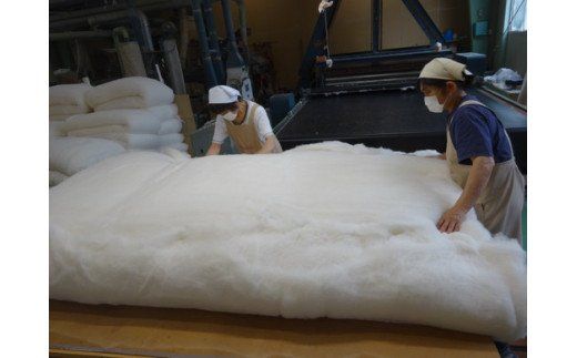 ワタセ工場製造　極上もめん綿入り敷布団　ミスティ柄　1枚（ピンク）【CW28W】（滋賀県　近江八幡市）