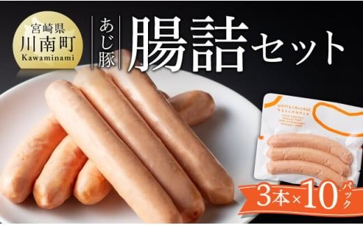 あじ豚ソーセージセット 【 肉 豚 豚肉 あじ豚 ソーセージ 粗挽きソーセージ 宮崎県産 川南町産 】[D00230]