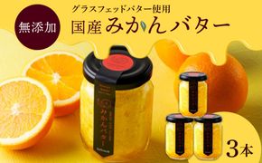 みかんバター 3本入（アルギットみかん果汁使用 無添加）| 国産 バター 濃厚 コク みかん 有田みかん こだわり おいしい 甘い おすすめ スイーツ フルーツ 果物 パン トースト 食パン アレンジ お供 ギフト お取り寄せ 送料無料 和歌山県 有田川町 DT002