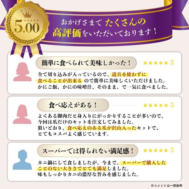 訳あり 冷凍 ボイル ずわいがに 爪 600g ズワイガニ 年末年始 お歳暮 正月 ギフト 2025