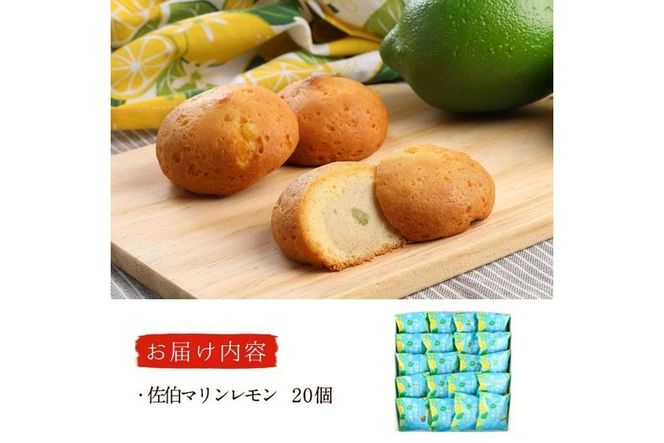 月うさぎの佐伯マリンレモン (計20個) レモン レモンケーキ スイーツ スウィーツ 菓子 焼き菓子 洋菓子 おやつ セット 個装 大分県 佐伯市【ER004】【(株)古川製菓】