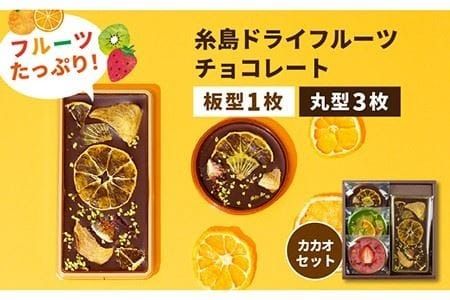 [カカオ72%]糸島ドライフルーツチョコレート3種4個セットBOX[糸島][itoshimacco[㈱やました]] [ARJ020] チョコレート フルーツ カカオ 玉露 あまおう バレンタイン ギフト チョコ