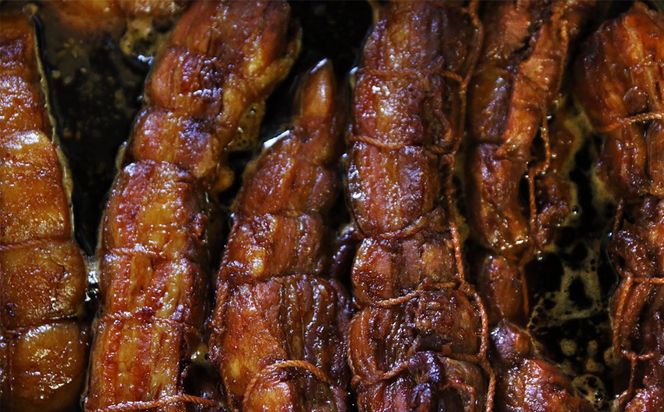 三重県産のブランドポーク「さくらポーク」を使用した、つくだ煮屋のたまり叉焼（チャーシュー）1個【チャーシュー丼 丼ぶり どんぶり 豚肉 ぶた たまり醤油 ごはんのお供 おかず おつまみ 晩酌 三重県 四日市市 ふるさと納税】