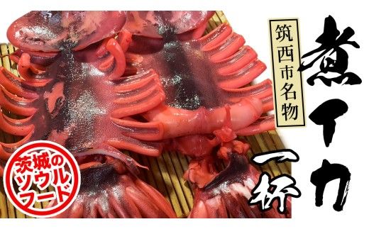 筑西市名物 煮イカ（一杯） いか 筑西 茨城 ソウルフード ご当地グルメ 名物 海鮮 魚介 冷凍 ［BW088ci］
