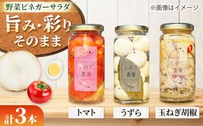野菜ビネガーサラダ 3本（うずら・トマト・玉ねぎ黒胡椒） ビネガーサラダ 常備菜 おかず 愛西市 / しのだ農園-SHINODA FARM-[AECE012]
