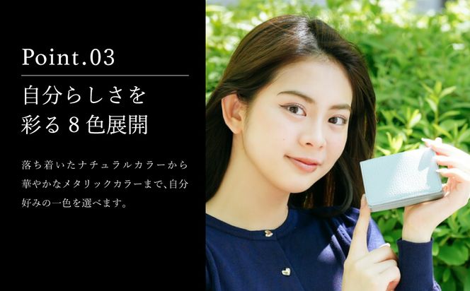 豊岡財布 Colors三つ折りウォレット AW500 ペルラ / 小銭入れ カードケース ミニマル 財布 サイフ 革小物 本革 メンズ レディース