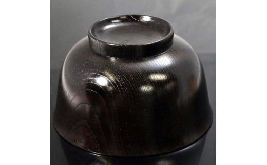 国産山中塗木製雑煮椀 欅4．3羽反椀　黒摺　SO-0505 復興　震災　コロナ【能登半島地震復興支援】 北陸新幹線 F6P-0138