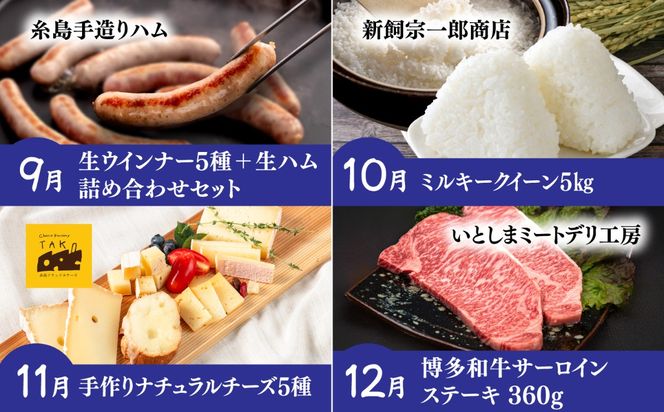 【全12回定期便】糸島まるごとおたのしみ便 寄附額20万円コース（毎月3-4人前）/ 糸島市[AAH019]