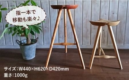 銀杏 スツール ＜ ハイ スツール ＞ 《糸島》 【工房はーべすと】 [AYA041] スツール 木製 北欧 おしゃれ ハイスツール 椅子 木工家具