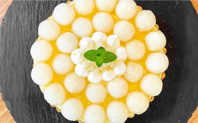 【2026年4月～発送】【サクサク生地】南島原産パパイヤメロンのタルト / タルト メロン めろん 18cm / 南島原市 / アトリエジジ[SAA026]