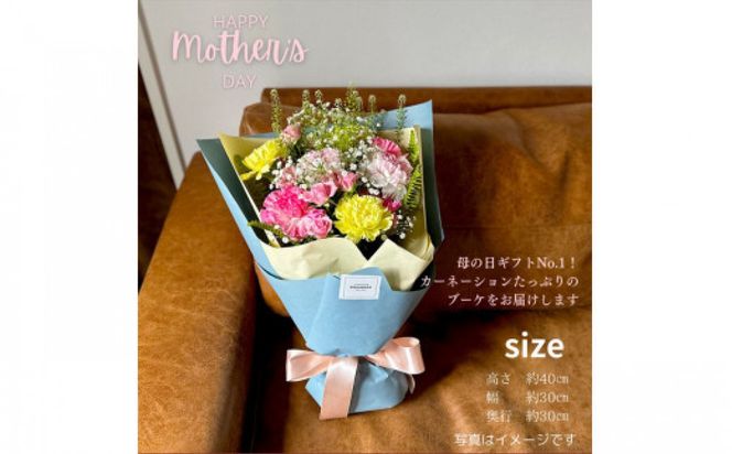 《母の日限定》カーネーションのブーケ＜出荷時期：2026年5月6日～5月9日＞ 142069_BN041