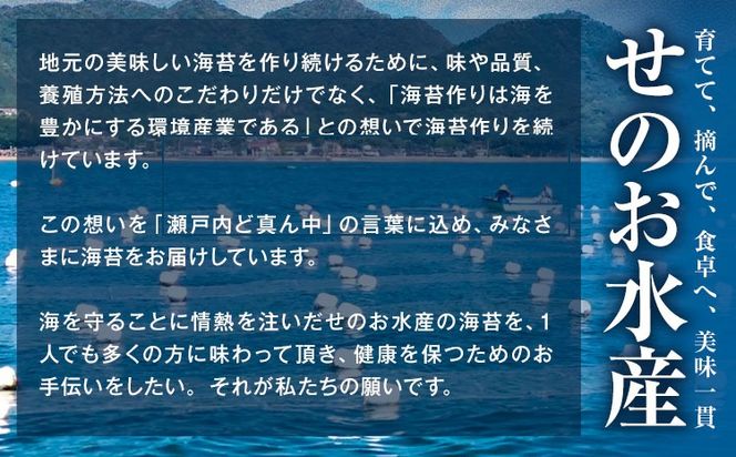 海苔の詰め合わせ 株式会社せのお水産《90日以内に出荷予定(土日祝除く)》岡山県 笠岡市 送料無料 海苔 瀬戸内海 味付け のり---S-48---