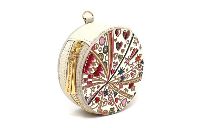 【文庫屋大関】マカロンポーチ グロッシーハート【皮革工芸品】 ポーチ ミニポーチ 小物入れ アクセサリー入れ イヤホン入れ 収納 保管ケース 手のひらサイズ  本革 革 皮革 工芸品 工芸 雑貨 ギフト プレゼント 日本製 東京