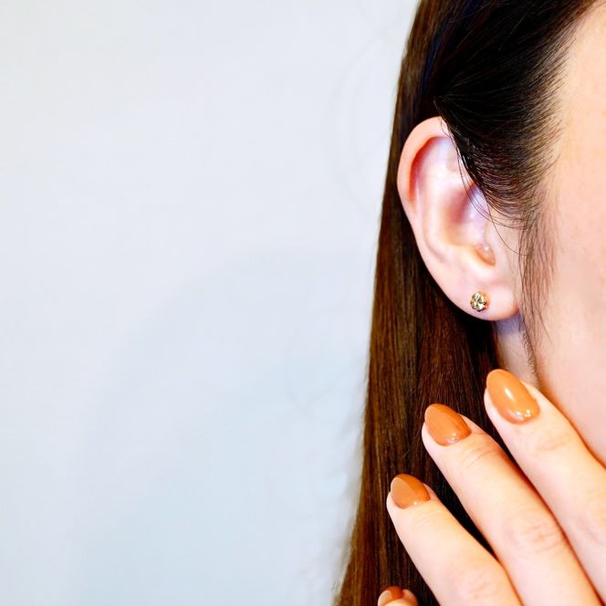 K18PG(18金) ローズゴールド 地金 クローバー ピアス シンプル 幸運 希望 幸福 愛情 健康 保証書付 KO-0063 242-021-c