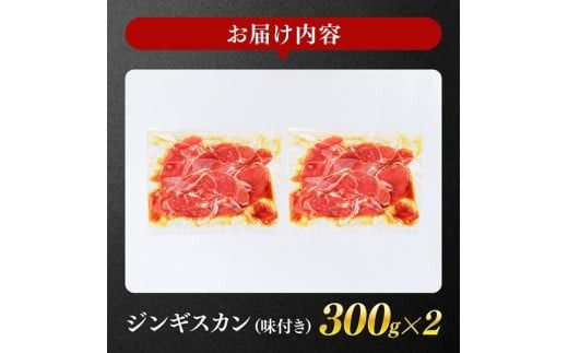 宮崎県産羊肉　寿ジンギスカン600g（300g×2）【 肉 羊肉 国産 九州産 川南町産 ジンギスカン 羊 ひつじ 味付き 】[D11904]