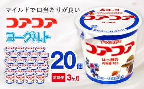 【3ヶ月定期便】愛知ヨーク　コアコアヨーグルト　20個入［108A01-T］