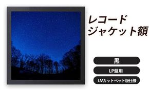 レコードジャケット額 黒 LP盤用 UVカットペット板仕様 [No.704]