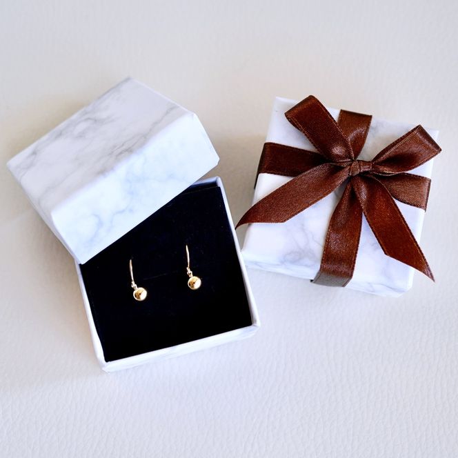 K18(18金) イエローゴールド 地金 ボール ピアス フックタイプ シンプル 保証書付 KO-0068 242-029-a