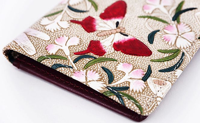 パスケース 撫子 文庫屋大関 名刺入れ カードホルダー 名刺ケース 名刺ホルダー カード入れ 定期入れ 定期ケース 雑貨 生活雑貨 小物 革小物 革製品 本革 日用品 民芸品 工芸品 東京 東京都 墨田区