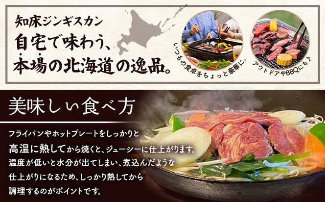 知床ジンギスカン店「そら」ラム肩ロースジンギスカン2種セット　計600g（味付け×300g・塩×300g）【16001】