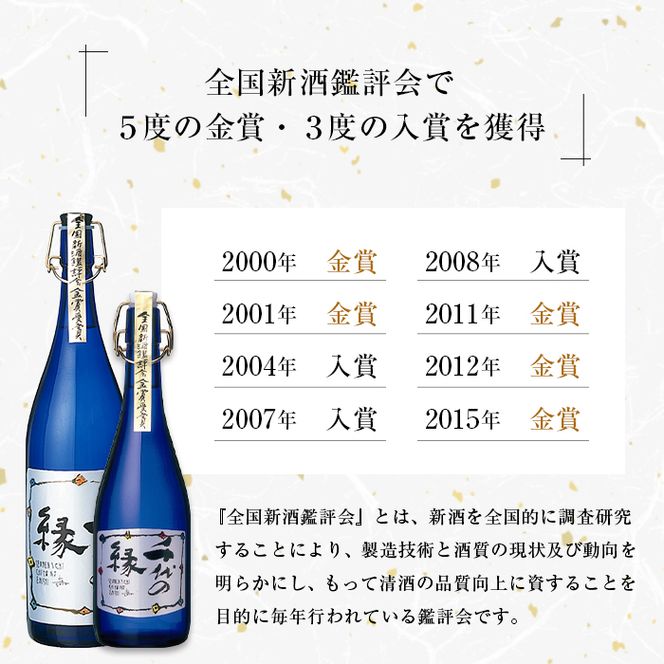 【淡路島 千年一酒造】 千代の縁 720ml　日本酒