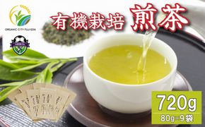 煎茶 茶葉 9袋 日本茶 有機 オーガニック 国産 静岡 有機栽培 飲料 飲み物 ティー 緑茶 無農薬 ギフト お茶 ホット リラックス 薮崎園 静岡県 藤枝市