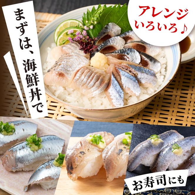 北海道産「刺身さんま」×「刺身いわし」×「刺身にしん」光り物3種セット【各2パック】
