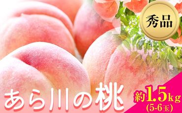 [先行予約]和歌山県産 あら川の桃 秀品 約1.5kg (5玉〜6玉) 前商店[6月中旬-8月末頃出荷]和歌山県 紀の川市 もも モモ 果物 フルーツ---wsk_cmes5_6m8j_24_13000_6t---