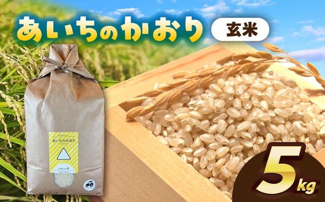 ＼選べる配送月／ あいちのかおり　玄米　5kg　お米　ご飯　愛西市／株式会社戸倉トラクター[AECS010]