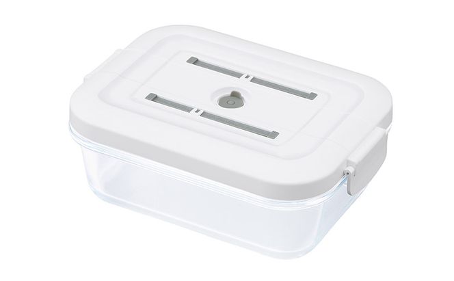 耐熱ガラス容器 1500ml TGS-1500 ホワイト アイリスオーヤマ 真空保存 耐熱ガラス 耐熱 ガラス容器 ガラス 保存容器 真空 密閉 保存 作り置き レンジ対応 オーブン対応 食洗機対応 雑貨 日用品 