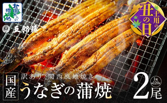 099H3442d 【7/26土用の丑の日】老舗「五郎藤」関西風地焼き 国産有頭旨鰻 計約240g前後【120g×2尾 うなぎ ウナギ 蒲焼き 炭火】