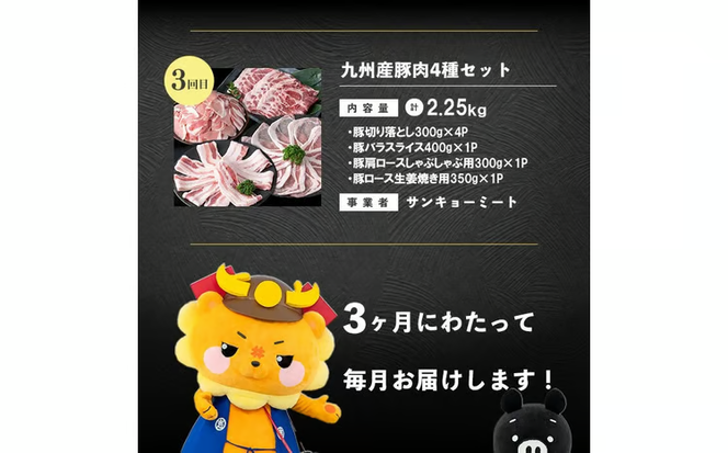 【定期便全3回】黒毛和牛・うなぎ・豚肉の豪華三選コース 志布志うんまか定期便 t0050-022