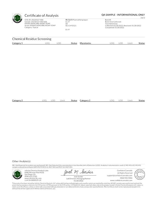 MIKKA オーガニックCBD NIGHT SOAP