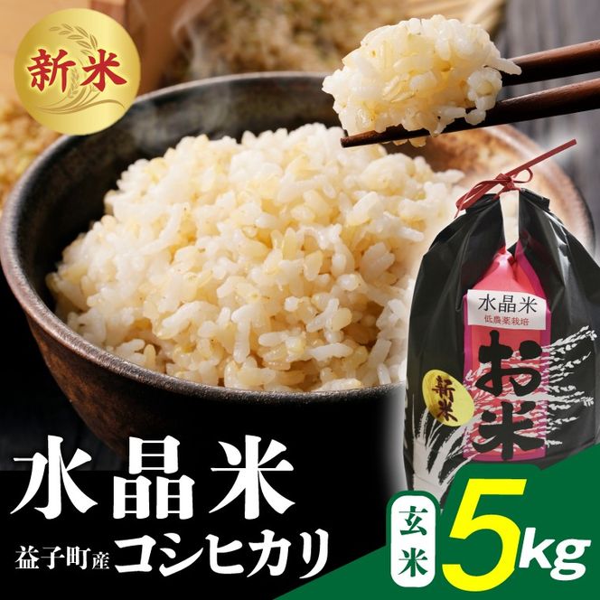 瀬尾糀店の水晶米 コシヒカリ (玄米) 5kg | 水晶米 コシヒカリ 玄米 ふっくら 益子町 (AK014)